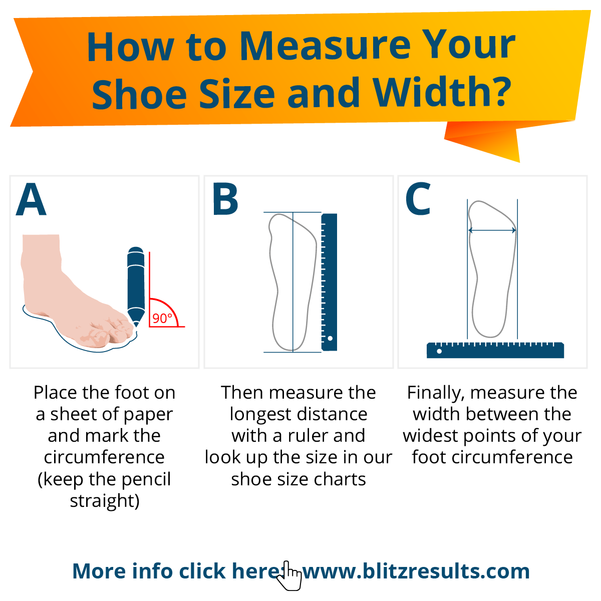 shoe size chart inches