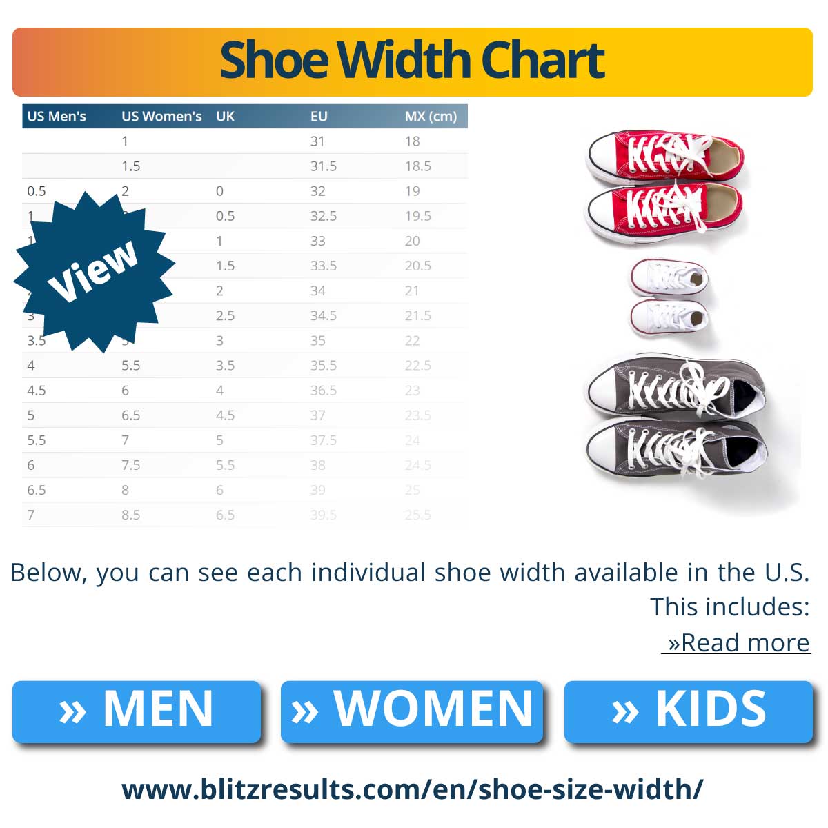 american shoe width sizes